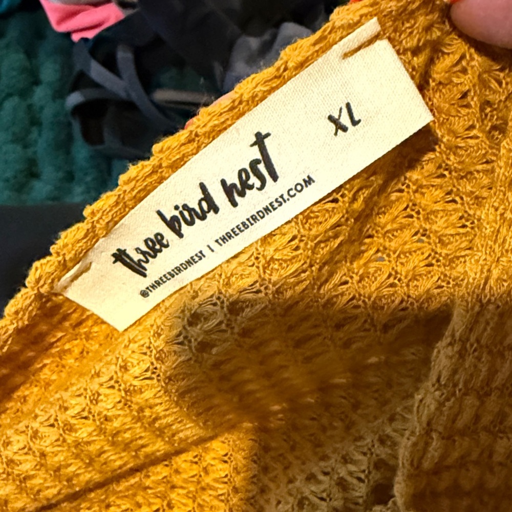 Three Bird Nest Golden Knit Top